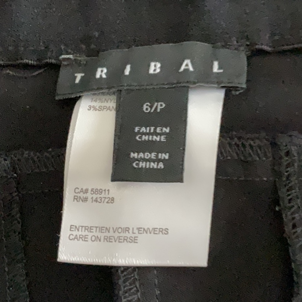 Tribal Black Straight Leg Pants - Picture 2 of 7